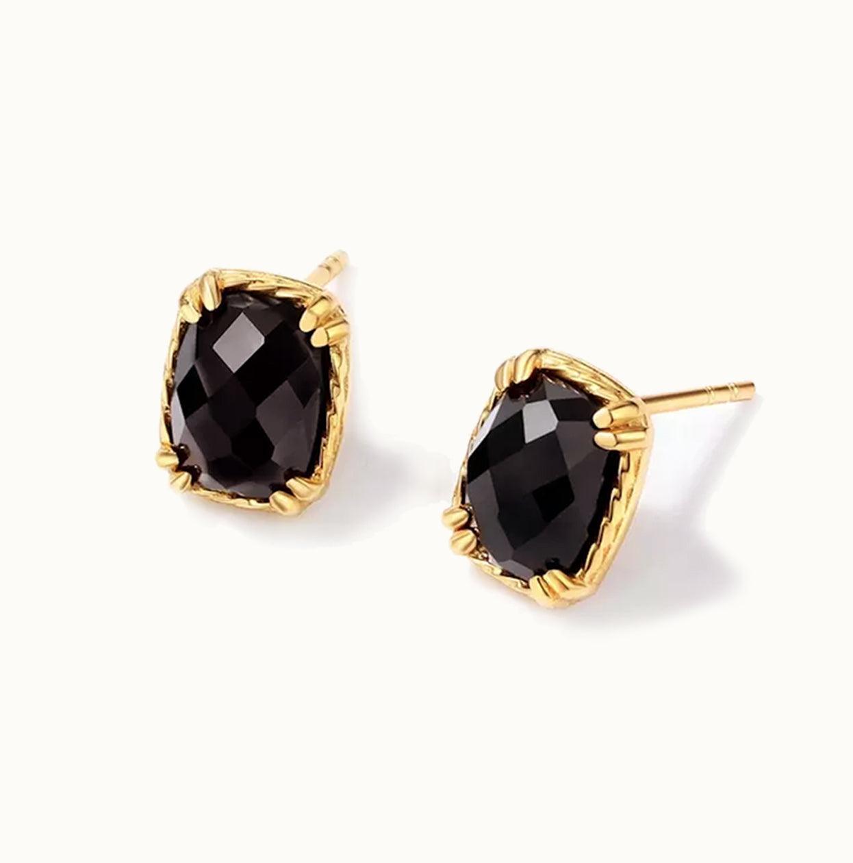 The Agate | Stud Earrings | Gold - Onnesslabel